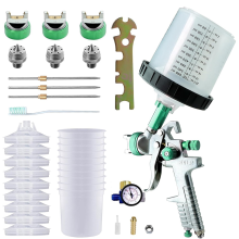 Paint Sprayer with Mixing Cup, Paint- Kit Contain 1.4 1.7 2.0 mm Nozzles 10 Disposable 600ML Cups Green