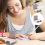 Modello di stencil per note adesive da 3 pezzi con nota, stencil porta-note, linea 6