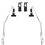 2-Piece White Adjustable Embroidery Hoop Stand for Handiwork, Hoop/Tablet/Desktop Stand, 360 Rotatable 1