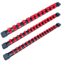 3 pezzi porta-bussole da 1/2 3/8 1/4 pollici, supporti per guide di guida per carichi pesanti, rosso