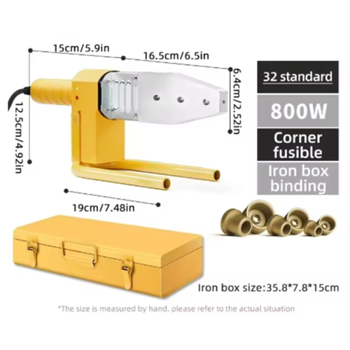 Plastic Water Pipe Welder Welding Tool PP/PP-R/PE/PP-C Machine Heating Hot Melting 800W EU Plug 2