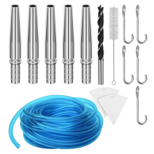 Kit di spillatura per sciroppo, filtro sintetico, punte per rubinetto in acero in acciaio inossidabile da 5 pezzi