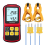 Termometro digitale a termocoppia tipo K, con 2 sonde cablate a morsetto per la temperatura 2