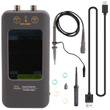 Touchscreen-Digitaloszilloskop + Signalgenerator, Zweikanal, 50 MHz, automatische Oszilloskop-Tools, Grafiktester