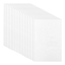 20 stuks 3 mm borduurschuim 6 x 9 inch EVA-vellen voor 3D-kunst en -knutselen, doe-het-zelfprojecten, handnaaien, wit
