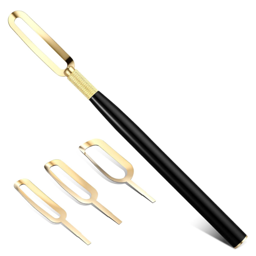 4Pcs Pottery Fluting Tool Kit Clay Ceramics Trimming Tools with 3 Different Blades Handle for Works 1
