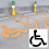 Handicap Stencil, Reusable Silicone Parking Lot Foldable Handicapped Stencils Disabled Template Mold 4