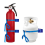 Support mural pour bouteille de propane avec vis et bande de sécurité, 6 pièces 6