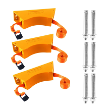 Supporto per bombola di propano, bombola di gas, staffa da parete, azoto con viti e fascia di sicurezza, set da 3