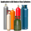 Support mural pour bouteille de propane, azote, avec vis et bande de sécurité, lot de 6 10