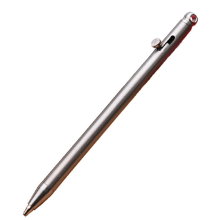 Mini Compact Bolt Pen Draagbare Sleutelhanger Reis Metalen Balpen Signing voor Gasten Grijs Titanium