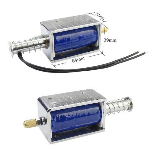 -1264B DC Powerful Push Pull Electromagnet 12v Solenoid Stroke 30mm Magnetic Coil Electric Telescopic Magnet 2