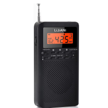 Mini Tragbares FM-Radio Antenne Taschenempfänger FM/AM/Dreiband-Wetteralarm für Camping im Freien Schwarz