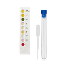 9 in 1 drinkwatertestkit PH//GH/Fe/Cu/Pb/NO3/NO2/F Chemische test Chloor PH-meter voor