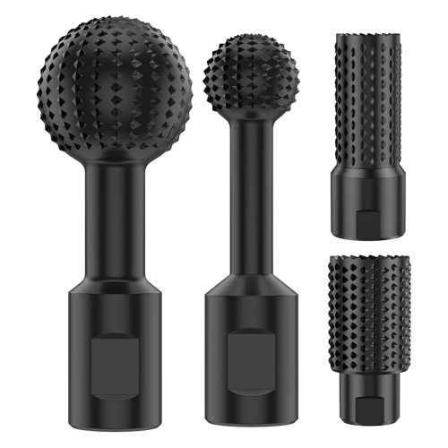 Lot de 4 têtes de meulage à bille, gouges, meuleuse d'angle, fraises rotatives sphériques avec filetages 5/8-11 1