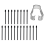 20 PCS Pen Tips Replacement Compatible with for 2 Pencil, Pencil Nibs 1 2