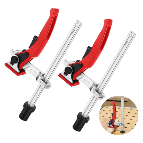 2 Pcs Table Work Bench Grip Clamp 3/4 Inch Dog Hole Hold Down for Woodworking 1