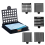 Modello di stencil per note adesive, dispenser per note adesive, organizer riutilizzabile, dispenser per blocchi adesivi con blu 3