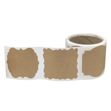 Lot de 100 autocollants en papier kraft vierges pour cadeaux faits main, pâtisseries et bocaux