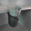 Creativity 2 in 1 Deskside Trash Can with Broom Lid Desktop Plastic Portable Garbage Basket Container 3