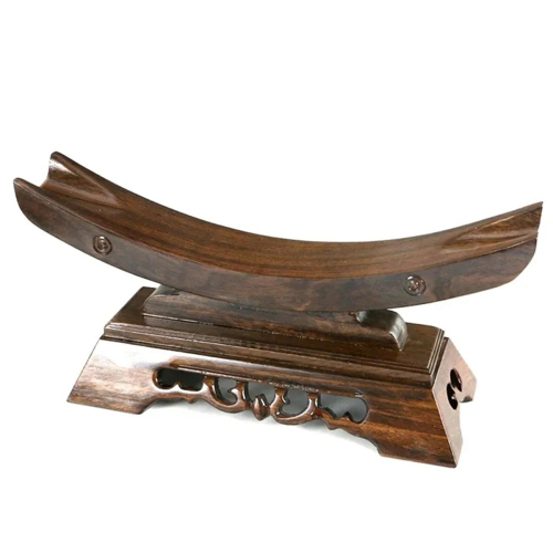 Stand Solid Wood Display Samurai Holder Home Decor Craft 30x9.5x14CM