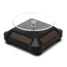 Drehbarer Displayständer, 360 Grad, Solarbetrieben, Drehteller, Schwarz