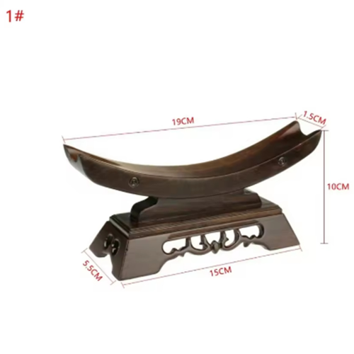 Stand Solid Wood Display Samurai Holder Home Decor Craft 19x5.5x10CM 2