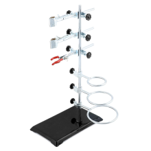Laboratory Grade Metalware Set, Lab Support Stand Set with Iron Clamp Holder, Flask Clamp, and Condenser