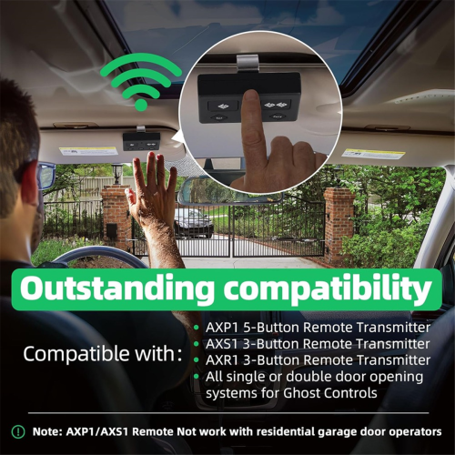 2er-Pack AXP1 AXS1 für Toröffner, Öffner-Fernbedienung, passend für alle Einzel- und/oder Doppelsysteme 2