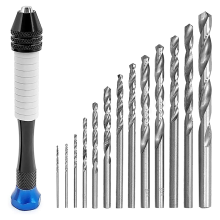 Set di 48 trapani a mano con morsa a perno di precisione - Mini kit per gioielli artigianali, ideale per hobbisti, riparazioni, modellismo
