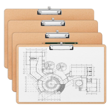 Klembord 11x17, houten tekenbord, schetsbord met pennenhouder, horizontale schoot voor