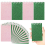 24 mini blocchi note rosa e verdi, bomboniere per feste a tema mago, con copertina glitterata a spirale 1