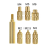 7PCS Heat Set Insert Soldering Iron Tip Head M2 M2.5 M3 M5 M6 Hot Melt Insets Nut Brass Embedded Thread Insertion Kit 7