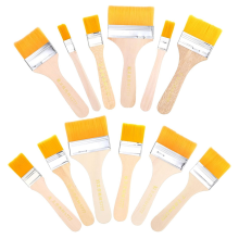 12-delige set platte verfkwasten, verschillende maten olieverfkwasten, kwasten voor acrylverf, nylonverf