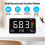 Sonomètre numérique 30-130 dB, affichage LED, bruit, temps, température, humidité 6