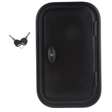 RV Baggage Door Black Heavy Duty Square Rounded