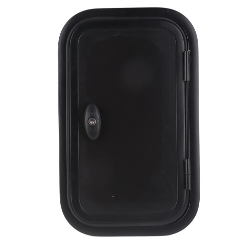 RV Baggage Door Black Heavy Duty Square Rounded 1