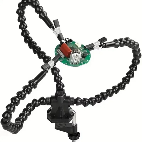 Station de soudage avec 3 bras flexibles et support de fer, outil de réparation de PCB 2