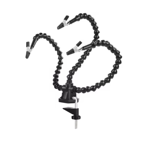 Station de soudage avec 3 bras flexibles et support de fer, outil de réparation de PCB