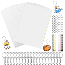 150-teiliges Schrumpffolien-Set, Schrumpfpapier-Schlüsselanhänger-Set für Kinder, Bastelmarkierungen, DIY-Ornamente oder