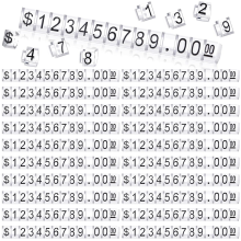 50 Sets Preis Display Cube Anzahl Brief Tag Blöcke Einstellbare Dollar Stehen Kleine Zähler Kit