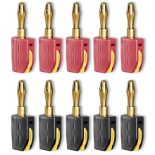 P10064 10 STÜCKE 4mm Bananenstecker Hochstrom Schnellanschluss Vergoldeter Stecker 32A Elektrische Prüfung