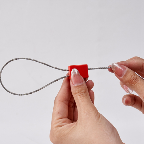 20PCS Square Flat Head Wire Seals 30cm Container Metal Cable Tie Steel Self-Locking One-Time 2