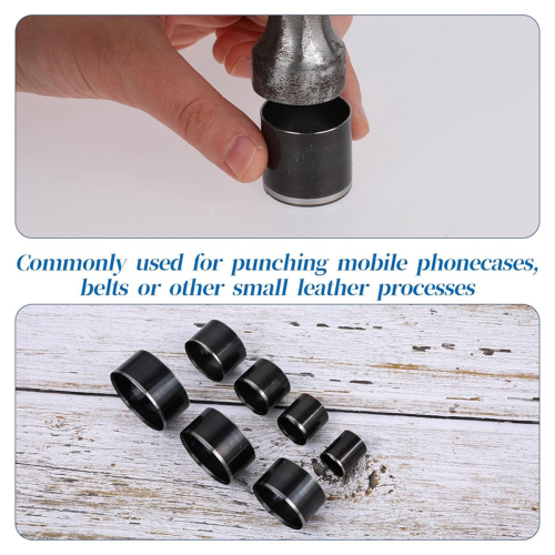 8 Sizes Hole Punch Set Leather Circle Cutter Tool Round 20mm - 55mm Hollow 2