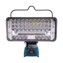 Arbeitsleuchte 7 Zoll Akku-LED-Lampe Taschenlampe für 18V 14V Dual USB Li-Ion Akku Camping Architekturleuchten
