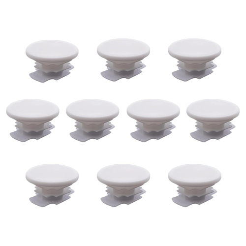 10 Pcs Plastic Closet Rod End Caps - Adjustable Bendable, Pole & Cover 1