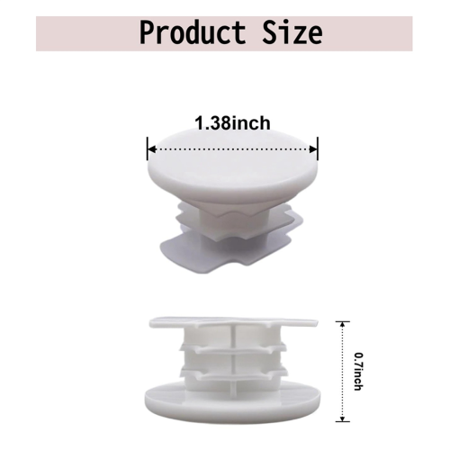 10 Pcs Plastic Closet Rod End Caps - Adjustable Bendable, Pole & Cover 2