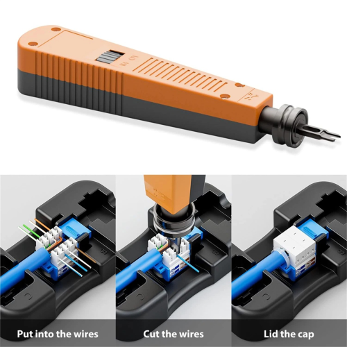 Punch Down Tool with 110 Blade Type for Ethernet Block Jack & Network Wire Cable Repair 2