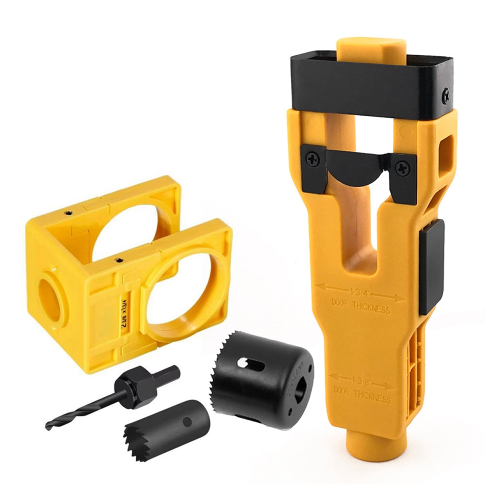 Deurgrendel-insteekgereedschap, deurinstallatieset voor 1-3/4 inch of 1-3/8 inch dik hout met slotgatzaag B