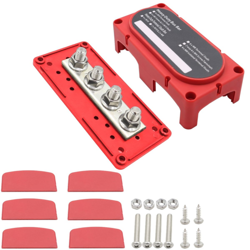 M10 Busbar Box Module 300A 48V 4 Terminal Ways High Current Cable Organizer Amplifier